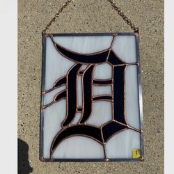 Detroit Tigers/Old English Stained Glass Panel