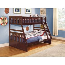 Brand New Brown Or White Twin Full Bunkbed