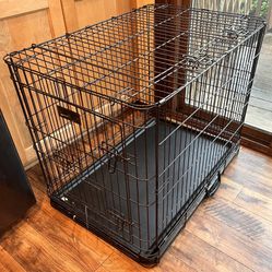 Large Wire Foldable Animal Crate w/Multiple Doors