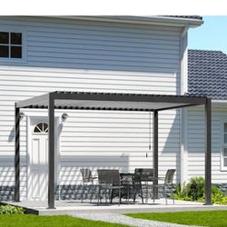 10 X 13 Ft. Metal Pergola With Adjustable Roof