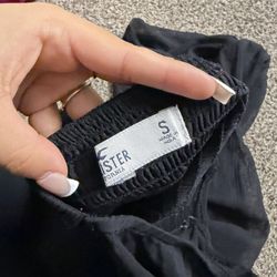 Hollister, Cropped, Long Sleeve,Black, Small