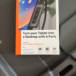 Six In one USB-C media hub For Computer 