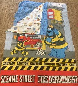 Sesame Street Fire Department toddler bedding set