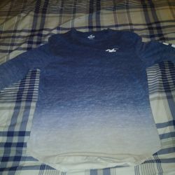Hollister Navi Blue Long Sleeve Shirt