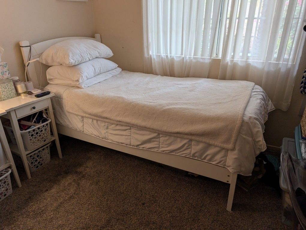 Twin Bed Frame White