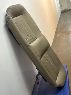 2000-2005 Ford Excursion rear 3rd-row back seat backrest cushion upholstered in tan factory leather