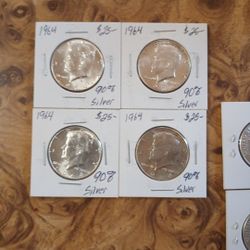 1964 KENNEDY HALF DOLLARS 