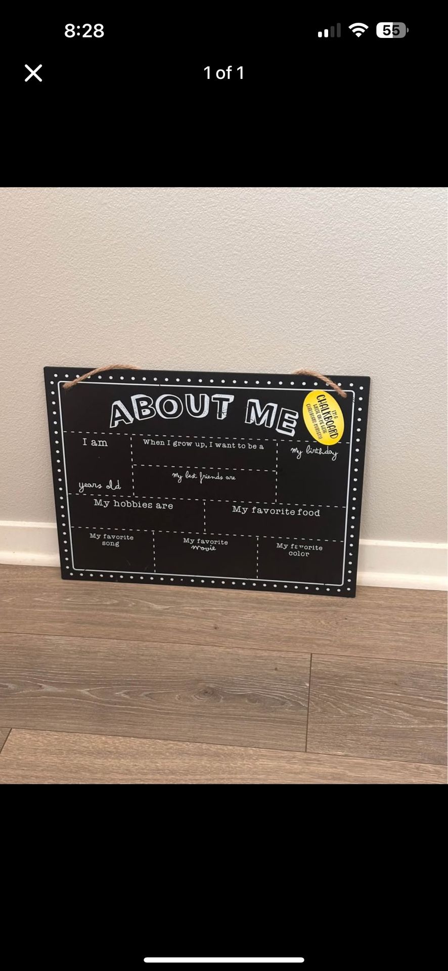 All About Me Sign