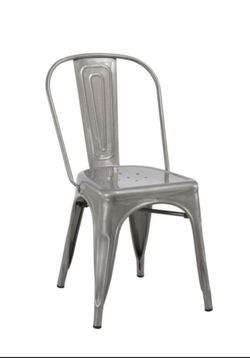 Vintage stackable metal chairs