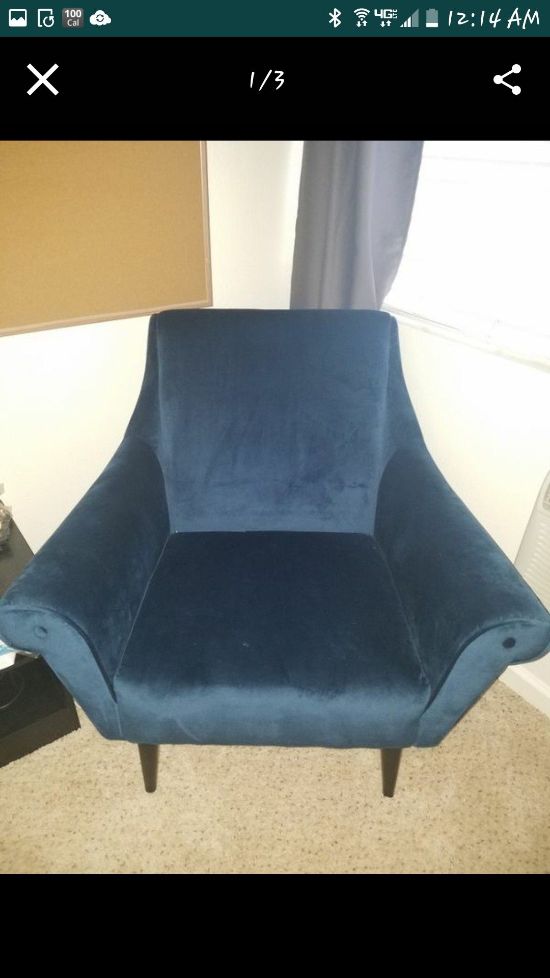 New atlantic liliana world market velvet oversized blue armchair