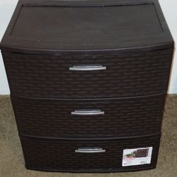 Brown Storage Bin  3 Drawers