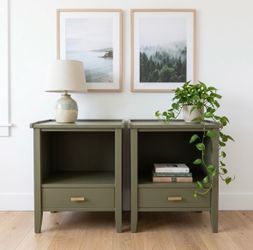 Vintage Green Nightstand Set
