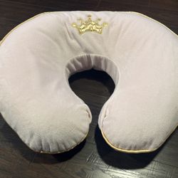 Pink Boppy Baby Pillow With Crown Design 