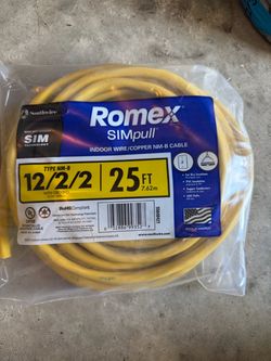 Southwire 25 ft 12-2-2 Solid Romex SIMpull CU NM-B with G Electrical Wire