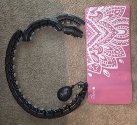 Black weighted Hoola hoop