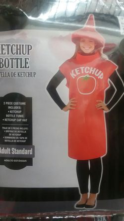 Ketchup bottle adult costume