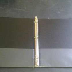 New 1/2 Inch Black Binders With 2 Clear Pockets