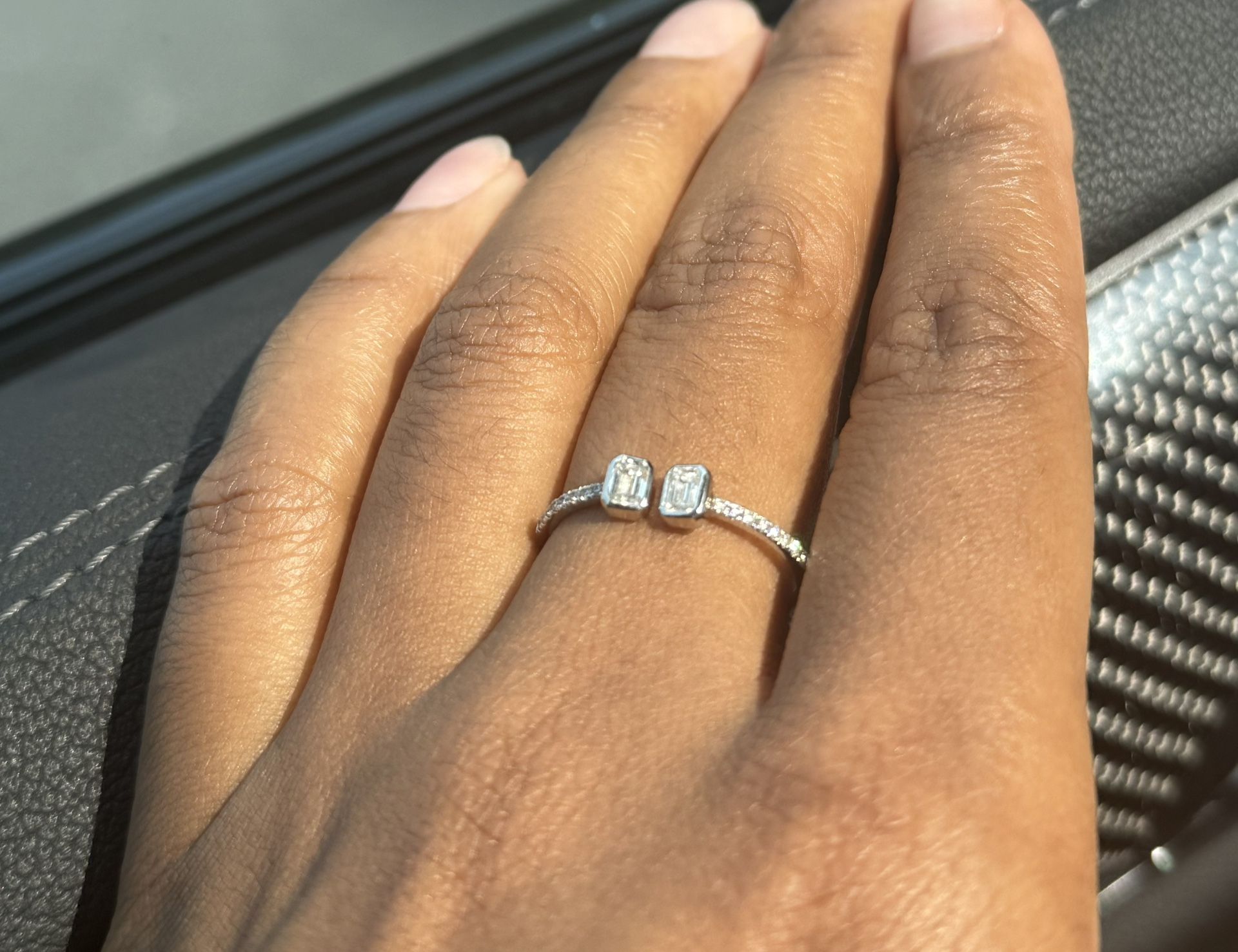 14K White Gold Diamond Ring – Size 10