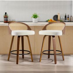 VIP SWIVEL BAR STOOLS  ,  SET OF 2 . 