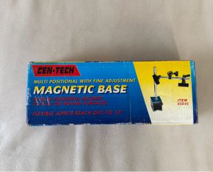 Cen-Tech 05645 Multi-Position Magnetic Base with Fine Adjustment Knob Tool NEW