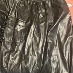 leather Cargo Pants 