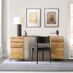 West Elm Modular Desk w/ 2 File Cabinets