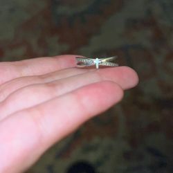 Silver  Infinity Cross Ring  With Natural Diamonds 