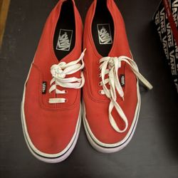 Vans Authentic Fiery Red/black Size 9 