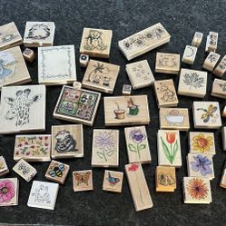 HUGE Rubber Stamp Collection - 85 Arts And Crafts Stamps