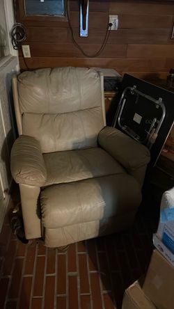 Recliner 2 off white/cream leather