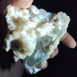 Aqua With Druzy Quartz