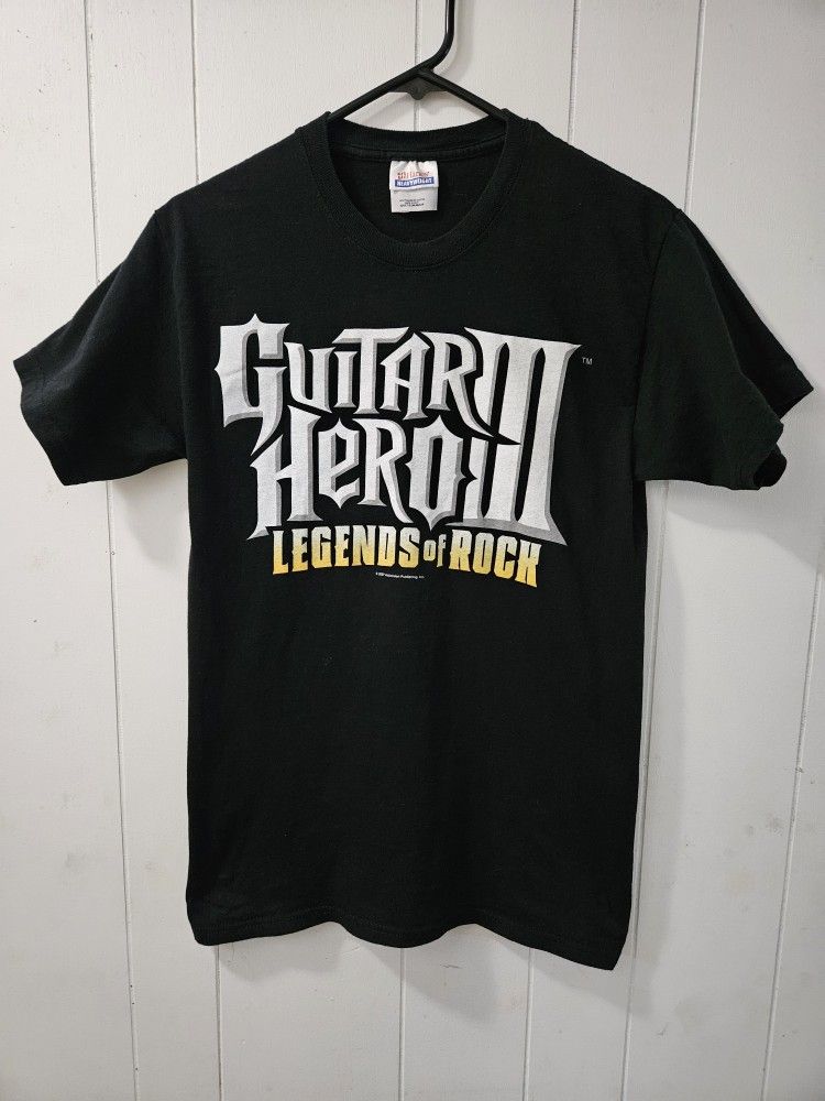 Video Game T-Shirt 2007 Guitar Hero III Legends Of Rock Size Small Good Condition 
