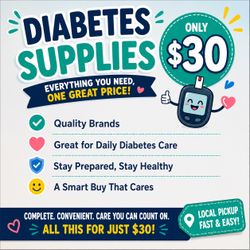 Diabetes Care Supplies – New & Sealed