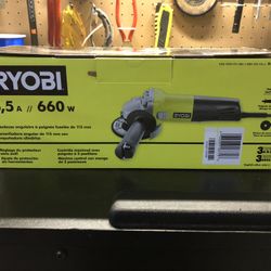 Ryobi 4 1/2 Angle Grinder Corded New In Box