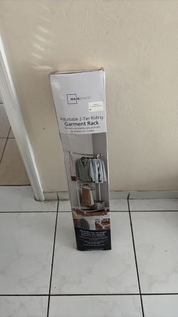 New Adjustable 2 tier Rolling Garment Rack