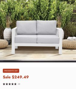 Outdoor Loveseat Light grey