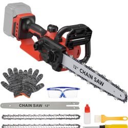 Mini Chainsaw for Milwaukee M18 Battery,12 Inch Electric Chainsaw with Auto Oiler & Security Lock, for Wood, Trees Cutting(Battery Not Included)