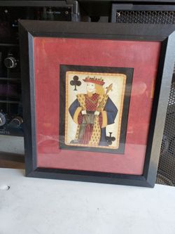 Framed "King of Clubs" Wall Art