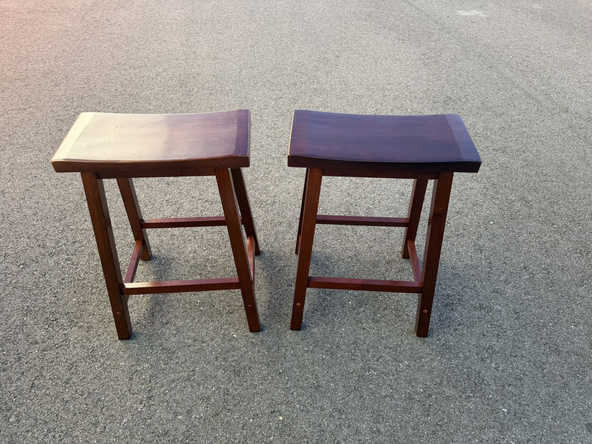 Wooden Under Counter Bar Stools