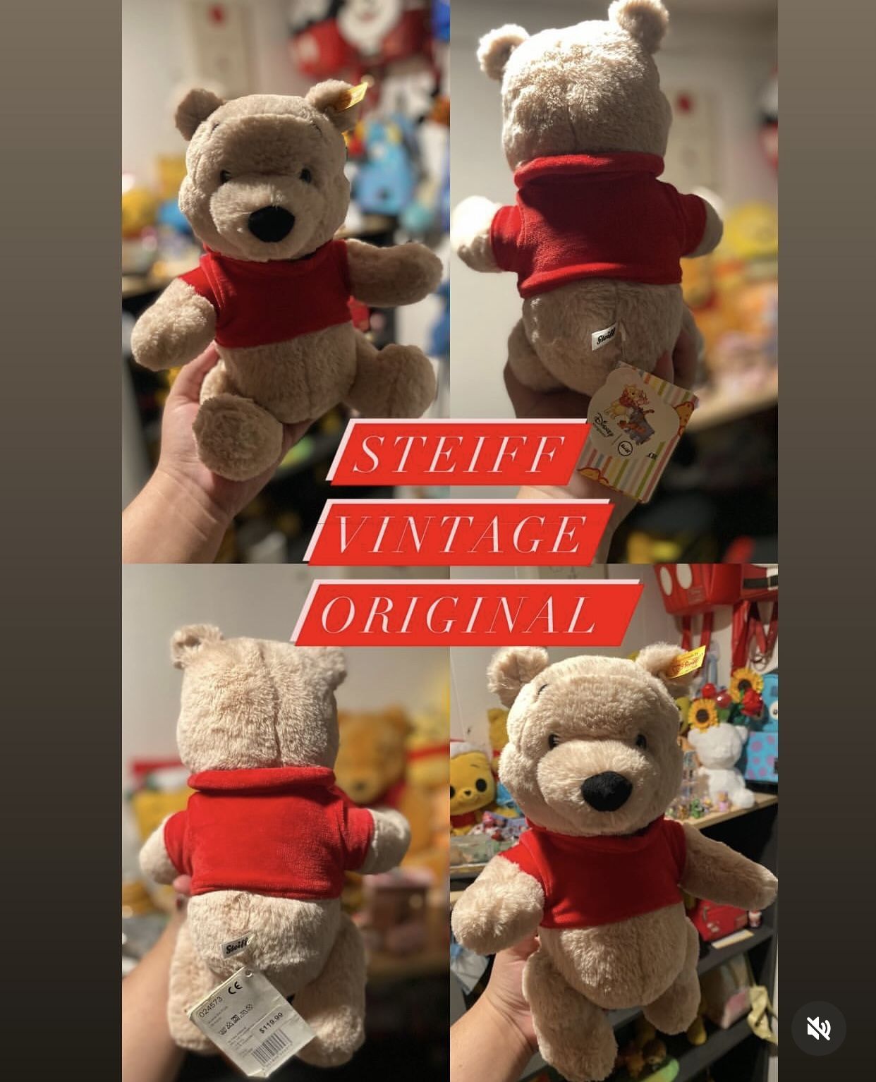 Steiff Vintage Original Tags Still On