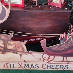 Christmas Vintage Santa And Reindeer 