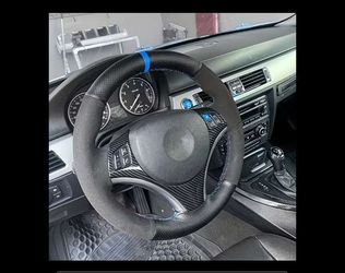 BMW 1 3 Series E87 E90 E92 E93 2006-2012   Steering Wheel carbon fiber trim