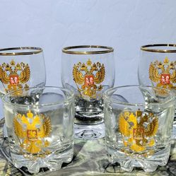 Russian shot glasses - set of 5