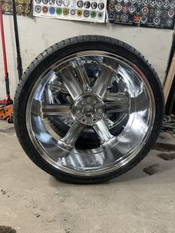 26”  Wheels Rims Tires Sensors Lugs Locks Installation Ready To Roll