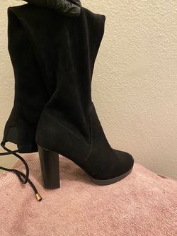 FASHION NOVA BLACK KNEE HIGH BOOTS SIZE:7.5