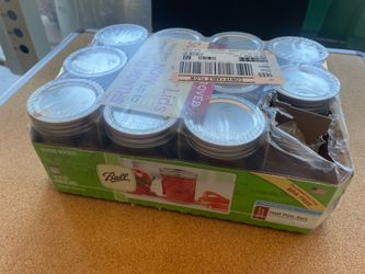 Ball mason jars, set of 11. New/ Unused. Half pint size