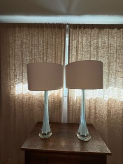 Glass Table Lamps, set of 2