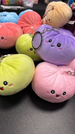 Dumpling plushie keychain