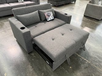 Gray Loveseat Sofa Pull Out