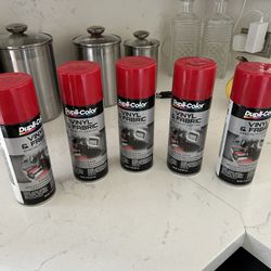 Vinyl & Fabric Paint Red Spray Cans 